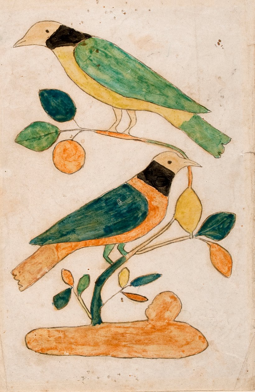Due uccelli da Unknown artist
