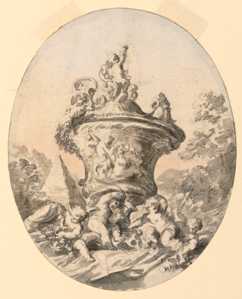 Vaso nel paesaggio da Unknown artist