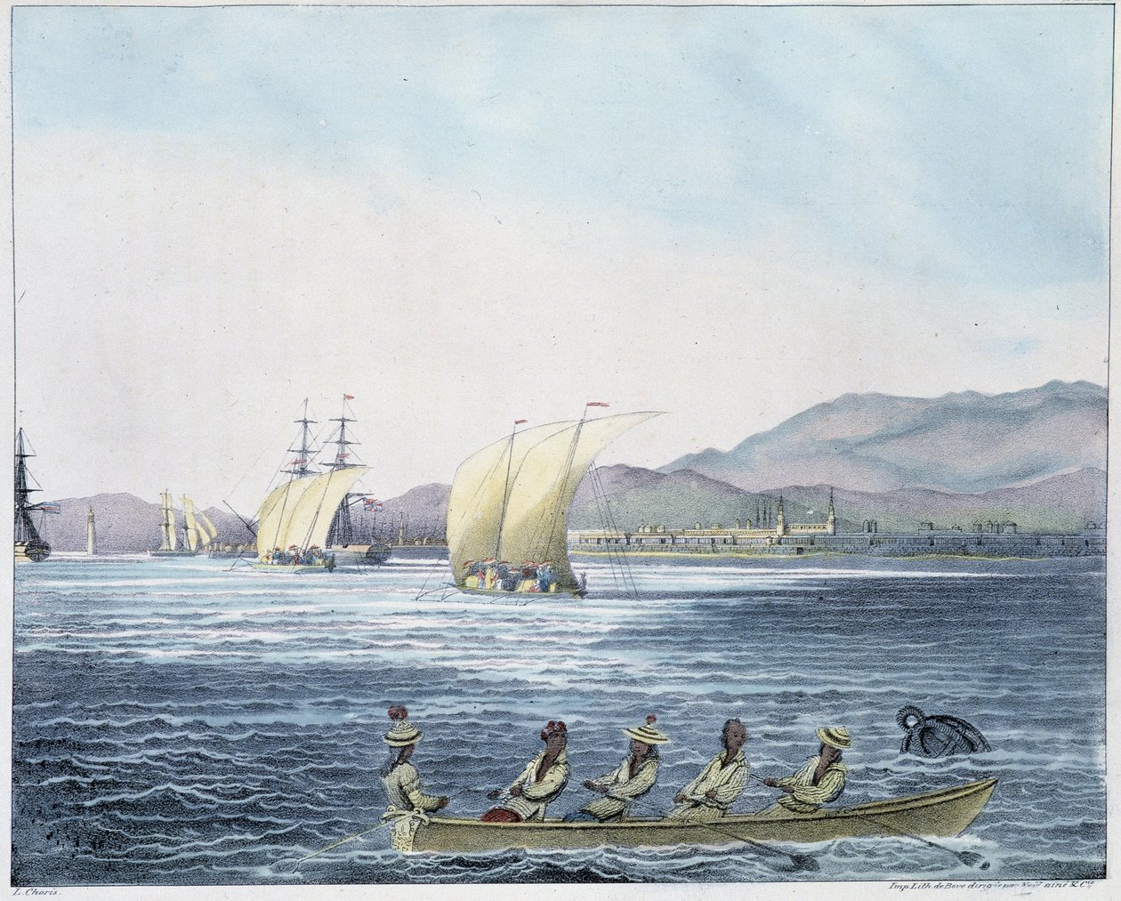 Veduta della città di Mamille, isola delle Filippine. da Unknown artist