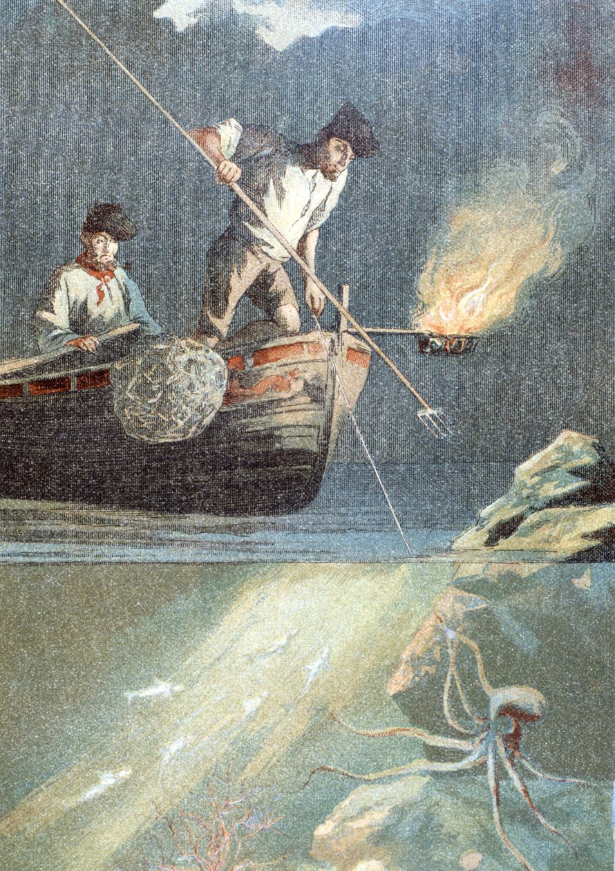 Pesca di polpi da Unknown artist