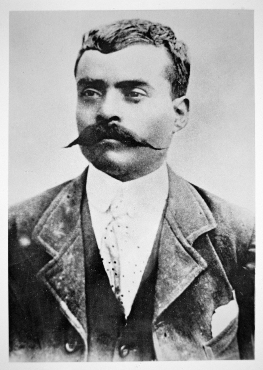 Emiliano Zapata (b/w photograph) da Unknown photographer