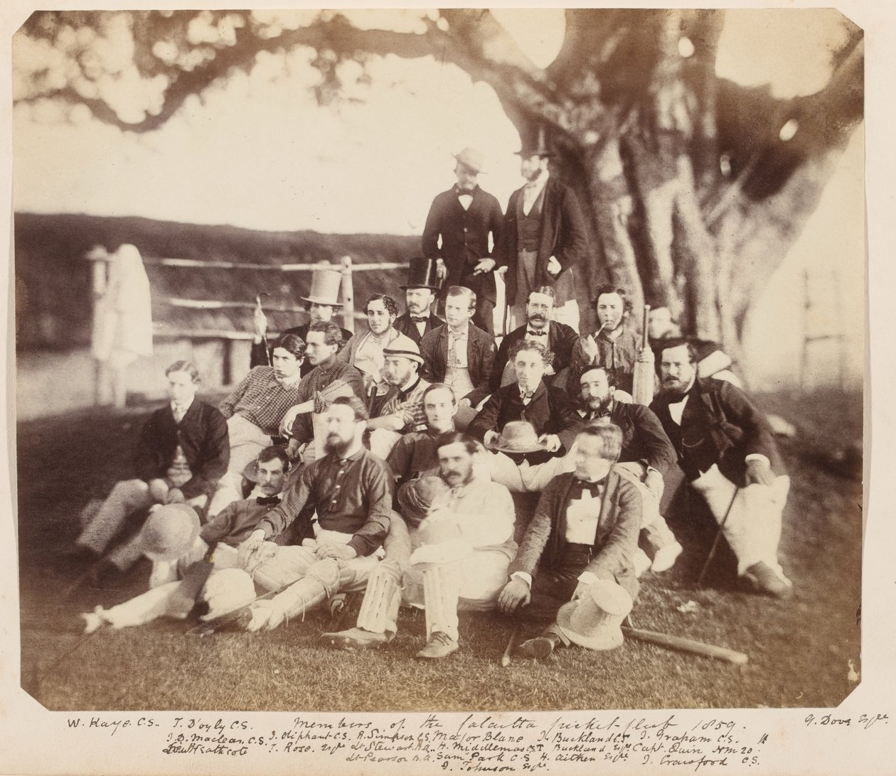 Membri del Calcutta Cricket Club, 1859 da Unknown