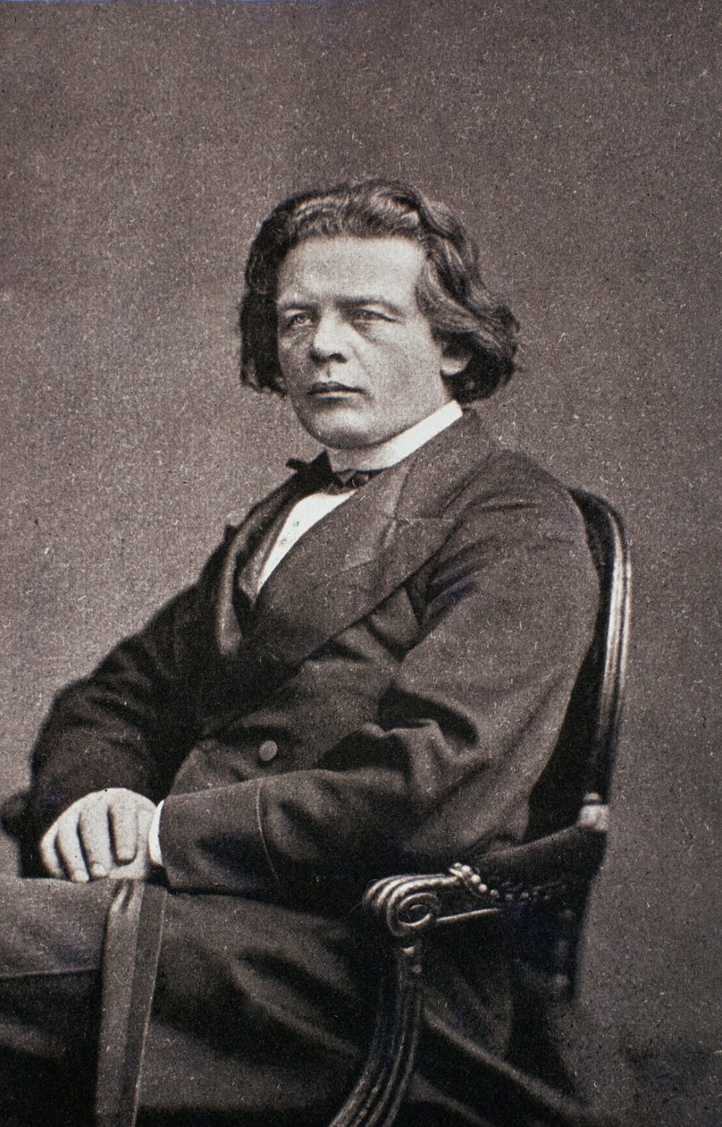 Ritratto di Anton Rubinstein (foto in b/n) da Unknown photographer