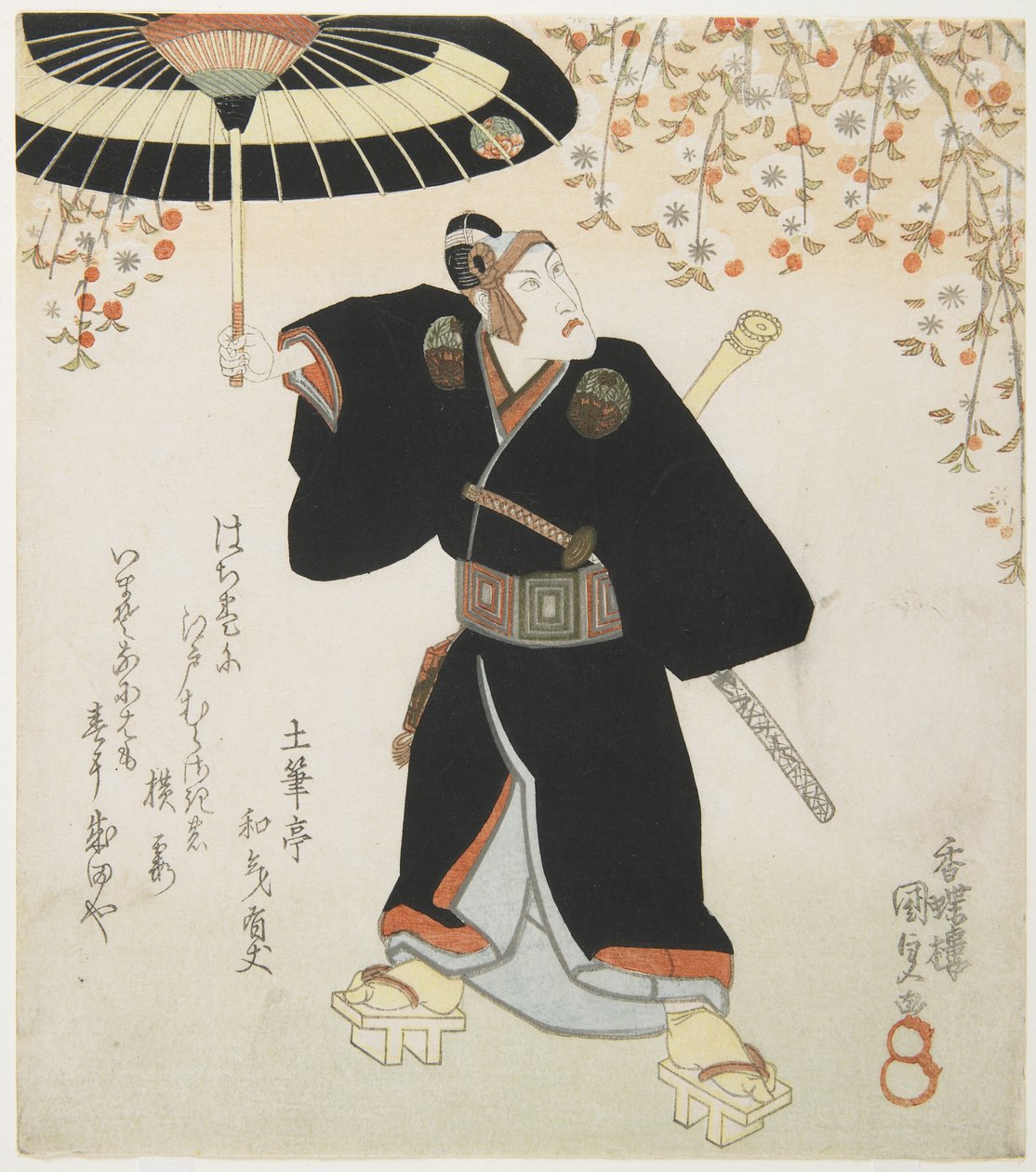 (Attore Ichikawa Danjuro VII come Sukeroku), inizio XIX-metà XIX secolo da Utagawa Kunisada