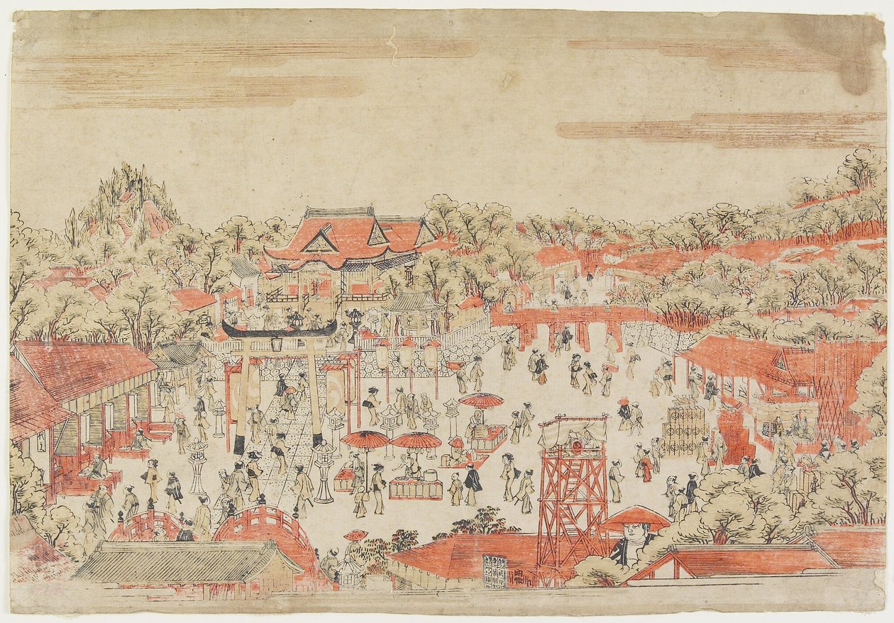 (Scena in un Santuario), c. 1764-1782 da Utagawa Toyoharu