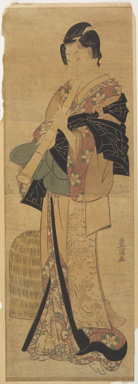 (Donna travestita da sacerdote mendicante) da Utagawa Toyokuni