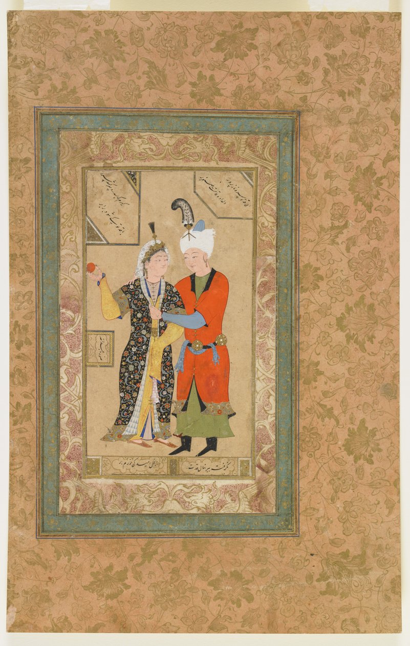 Un principe e una principessa si abbracciano da Uzbek School