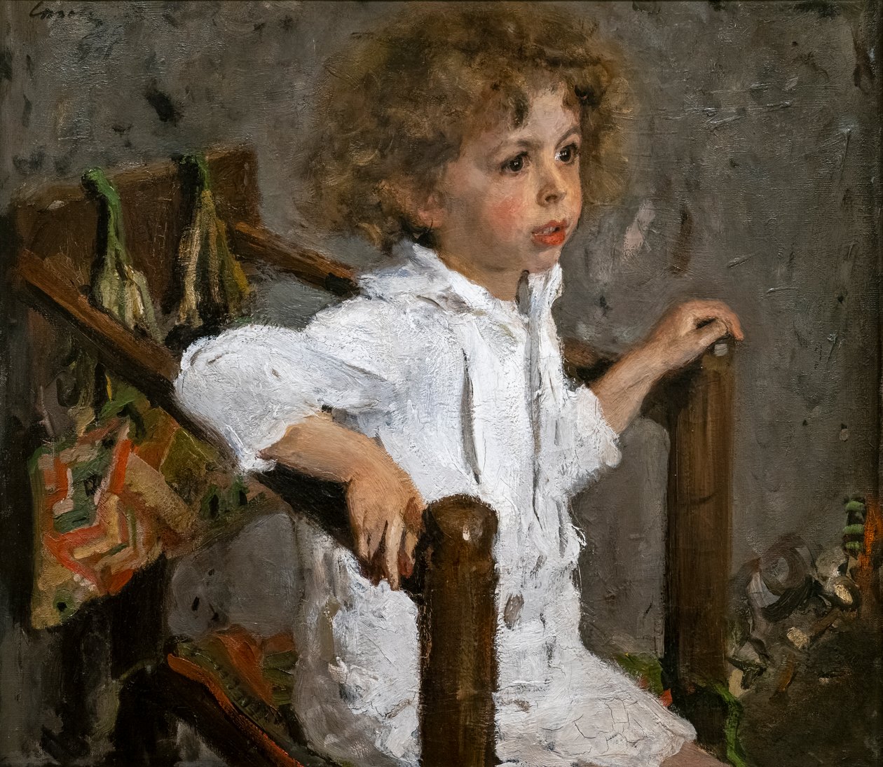 Ritratto di Mika Morozov da Valentin Aleksandrovich Serov