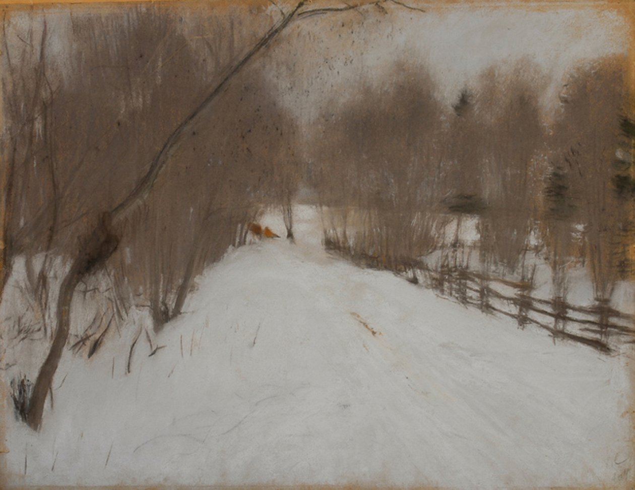 Strada invernale per Domotkanovo, 1904 da Valentin Aleksandrovich Serov