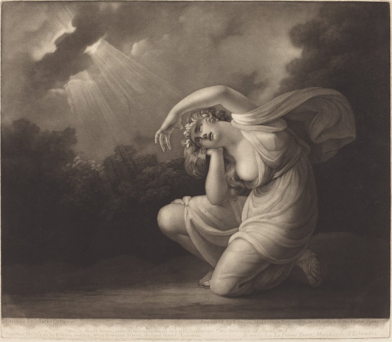 Clytie da Valentine Green after Maria Cosway