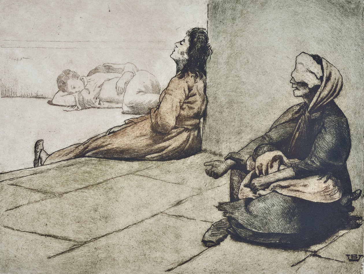 Mendicanti napoletani (disegno) da Valère Bernard