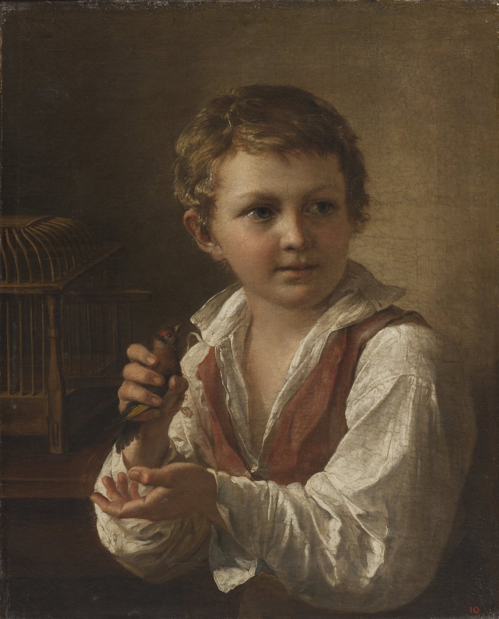 Ragazzo con un cardellino da Vasili Andreyevich Tropinin