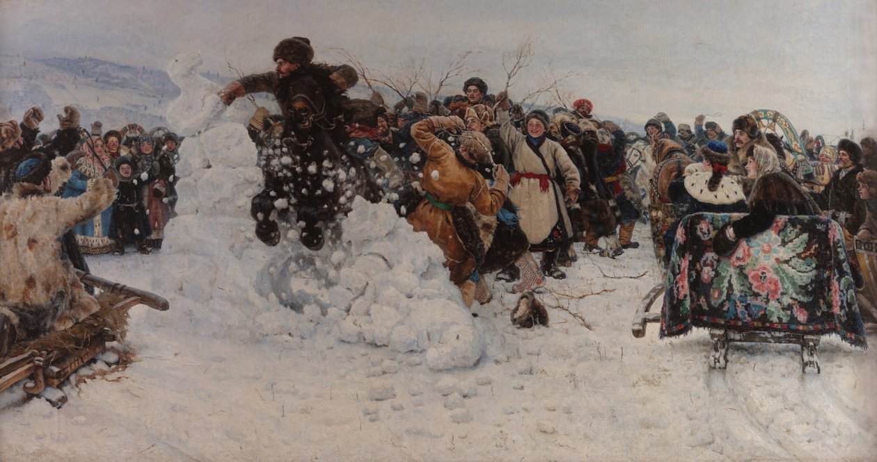 Prendere una città innevata da Vasilij Ivanovic Surikov