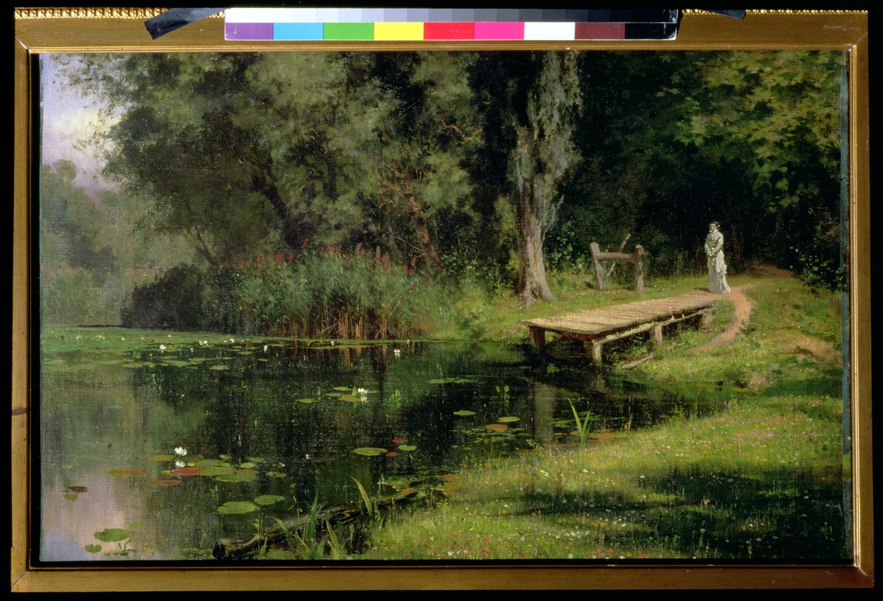 Lo stagno invaso dalla vegetazione, 1880 da Vasilij Dmitrievich Polenov
