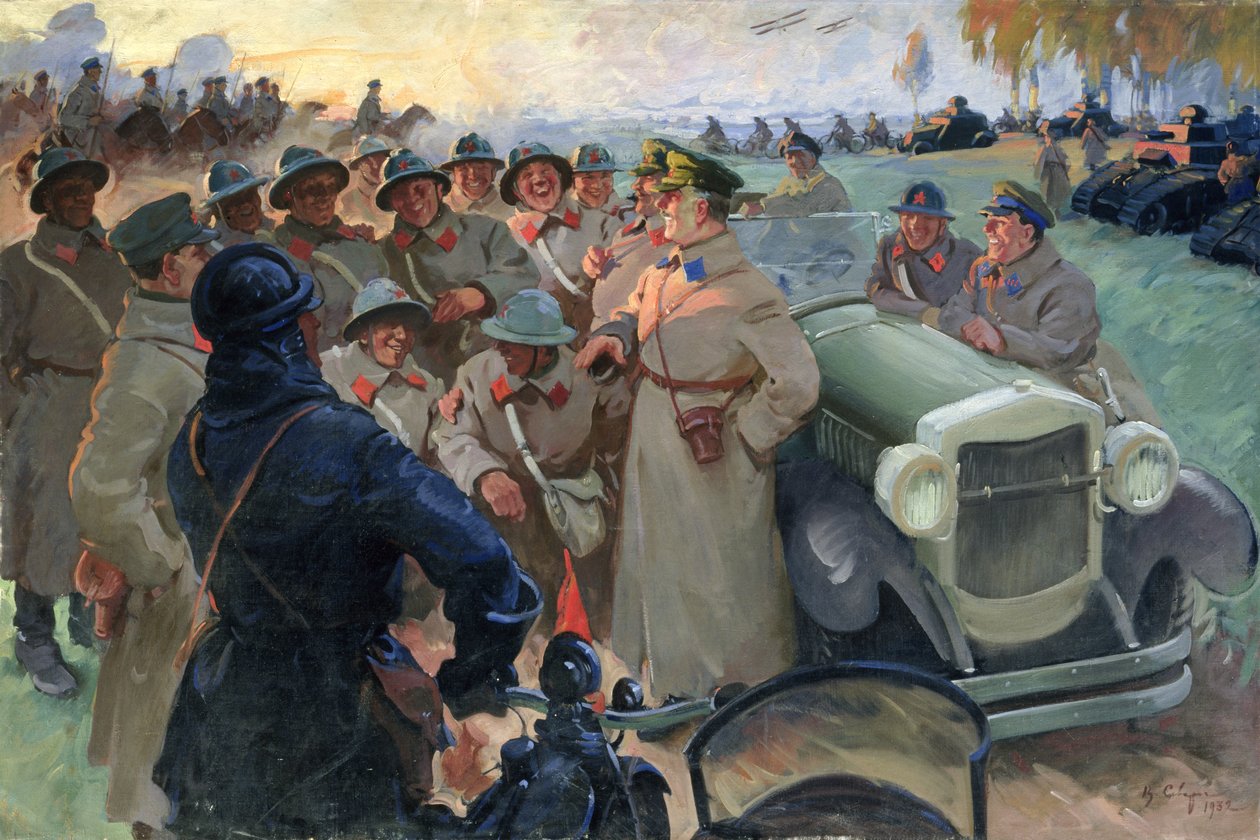 Kliment Voroshilov (1881-1969) in Manovra da Vasily Semyonovich Svarog