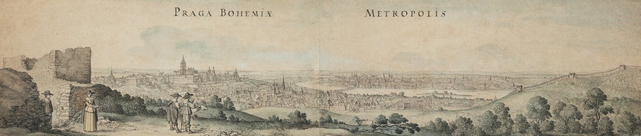Grande Veduta di Praga da Václav Hollar
