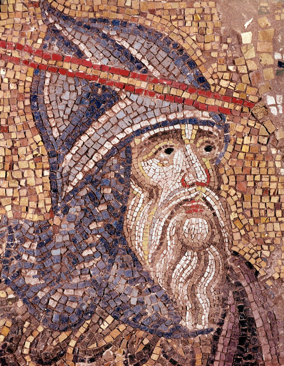 Testa di un soldato (mosaico) da Veneto Byzantine School