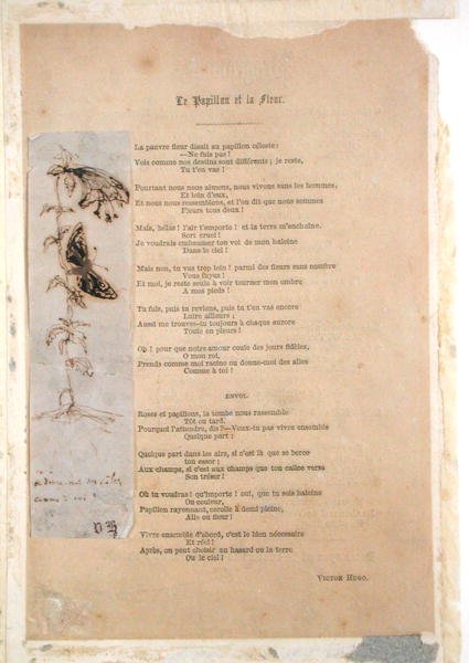 Le Papillon et la Fleur, poesia con un