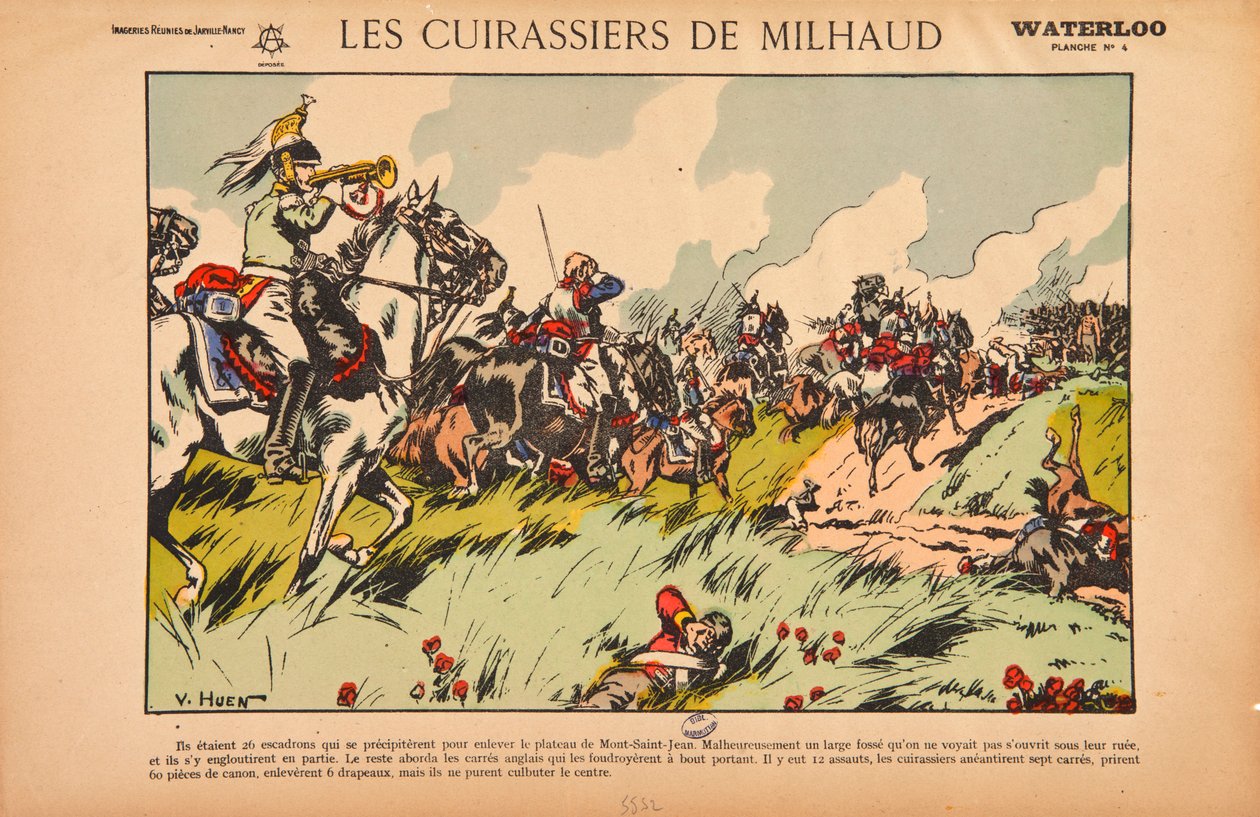 I corazzieri di Milhaud, Waterloo, c.1920 da Victor Huen
