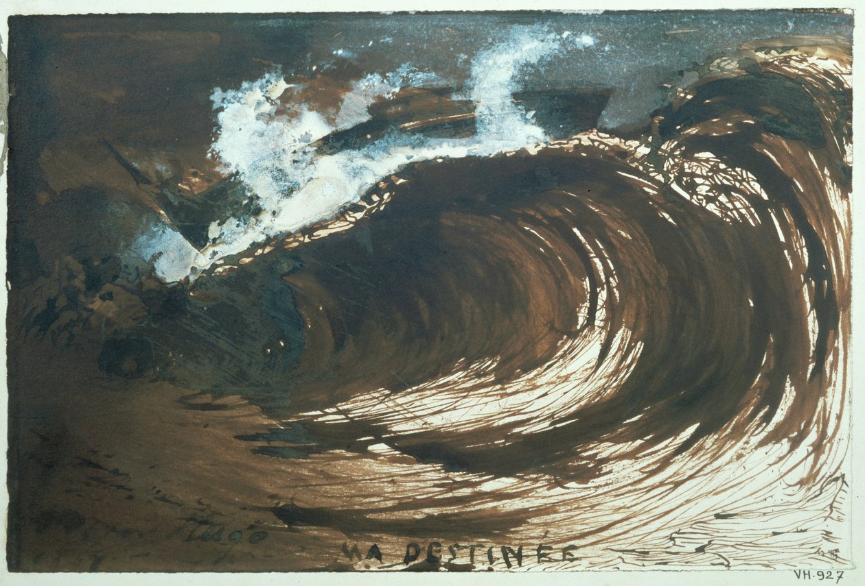 Ma destinee ... (penna, lavaggio e gouache) da Victor Hugo