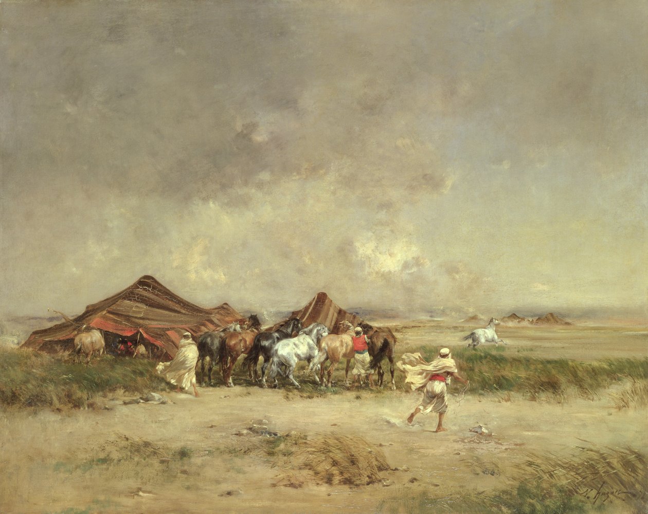 Accampamento arabo, 1872 da Victor Pierre Huguet