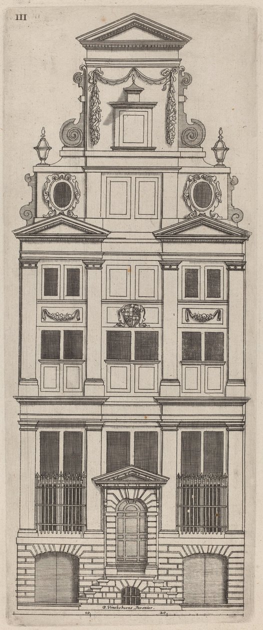Facciata Olandese Elevazione: pl. 3 da Vignola