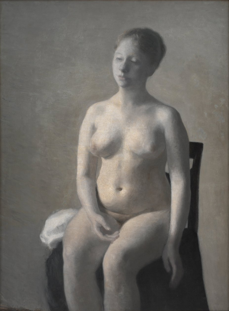 Nudo femminile seduto da Vilhelm Hammershøi