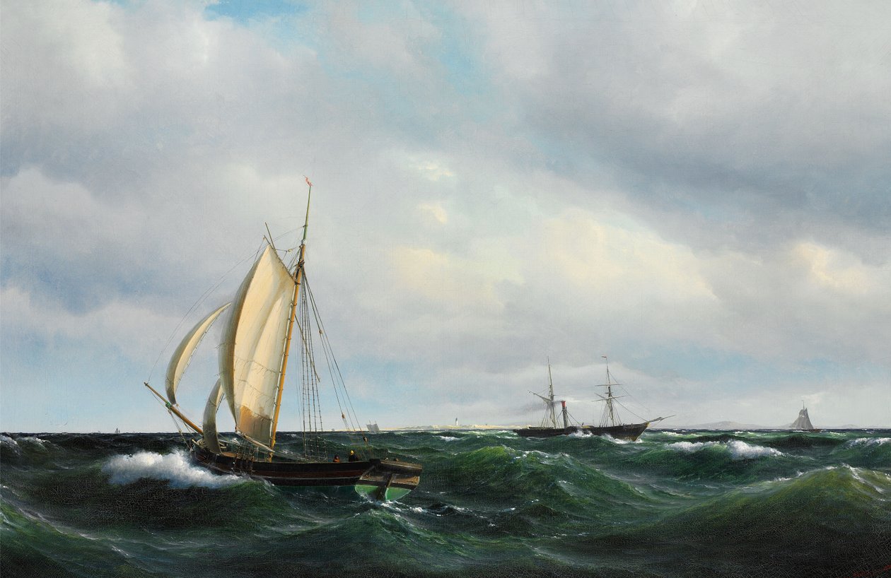 Vilhelm Melbye - Pomeriggio tempestoso nello Skagerrak da Vilhelm Melbye
