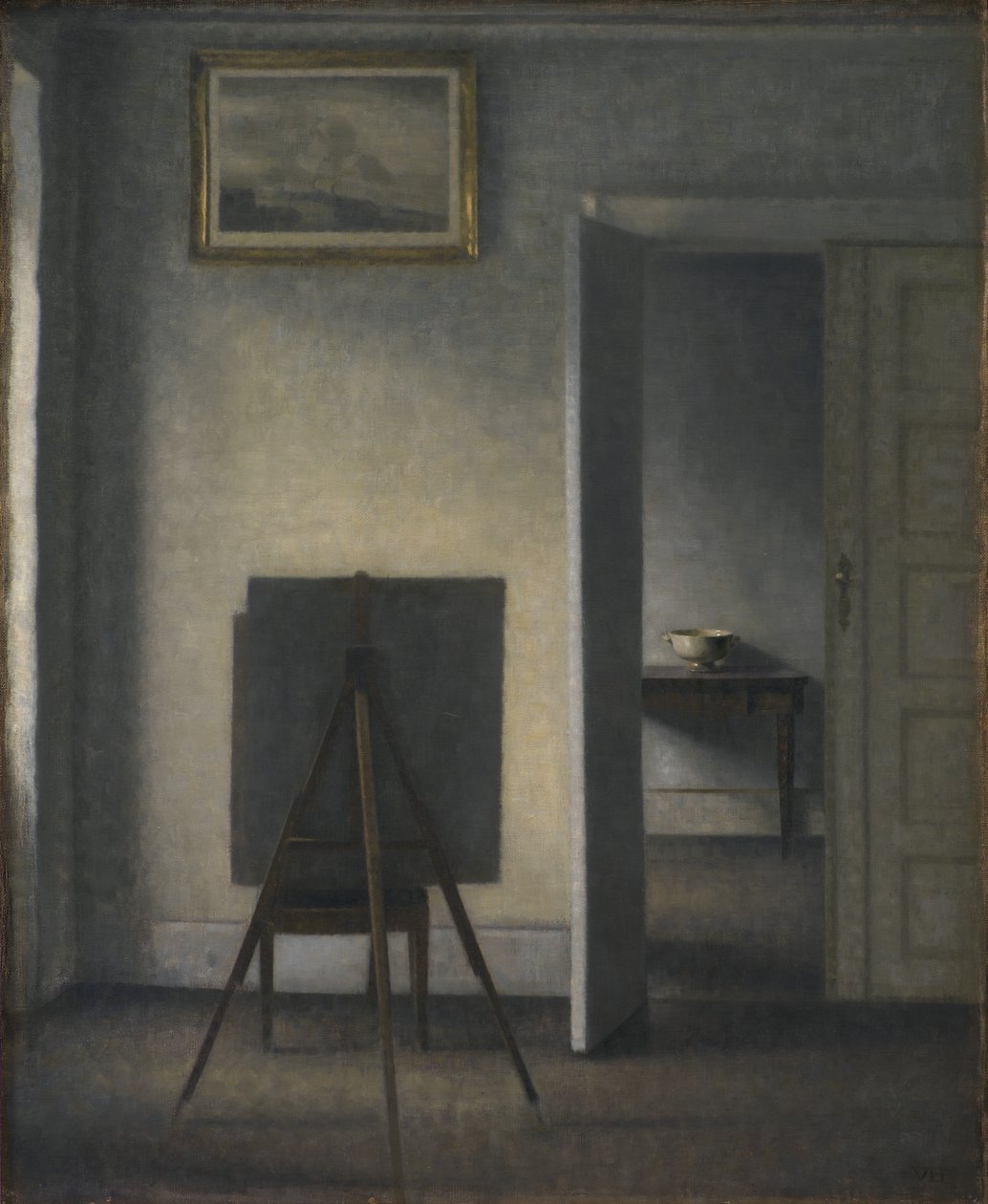 Interno con il cavalletto dell