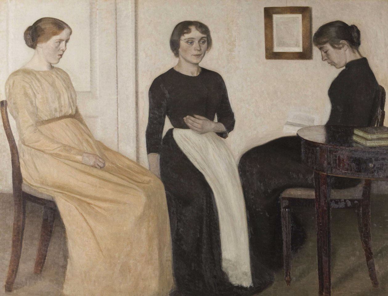 Tre giovani donne da Vilhelm Hammershøi