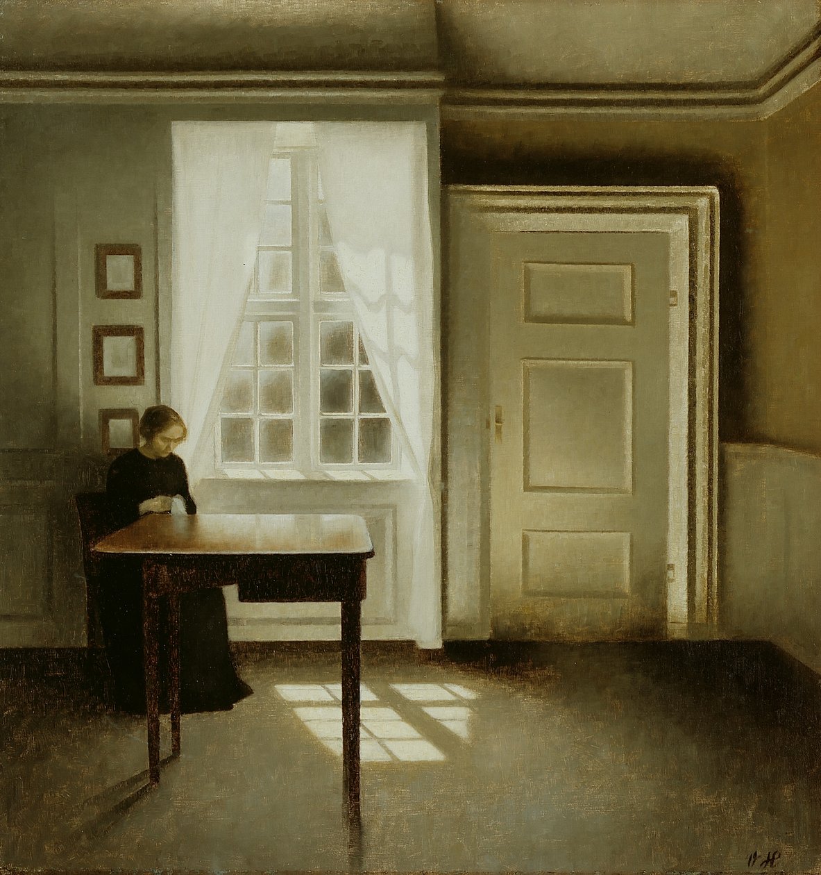 Interno con una signora, 1901 da Vilhelm Hammershoi
