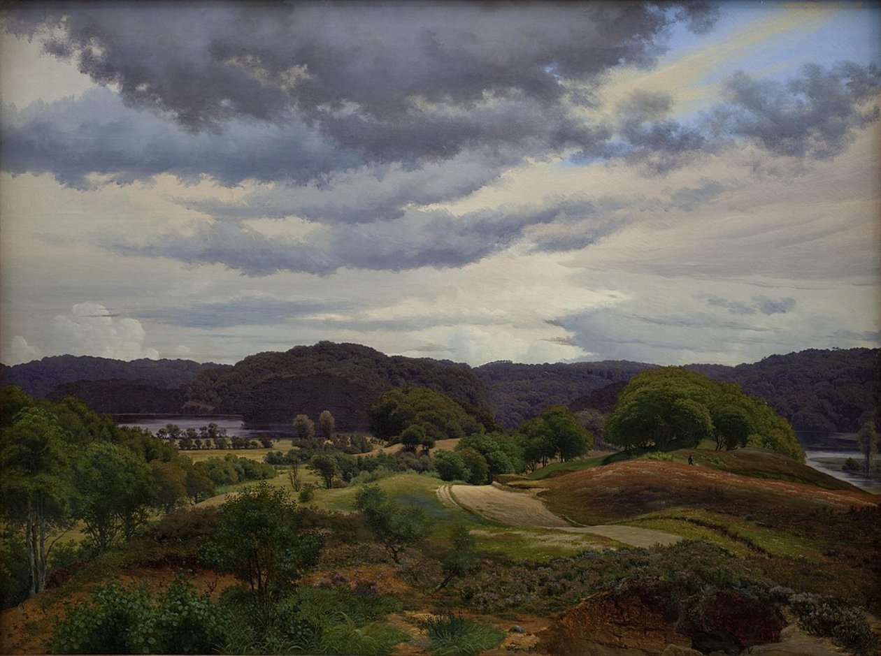 Laghi in un paesaggio boscoso vicino a Silkeborg da Vilhelm Kyhn