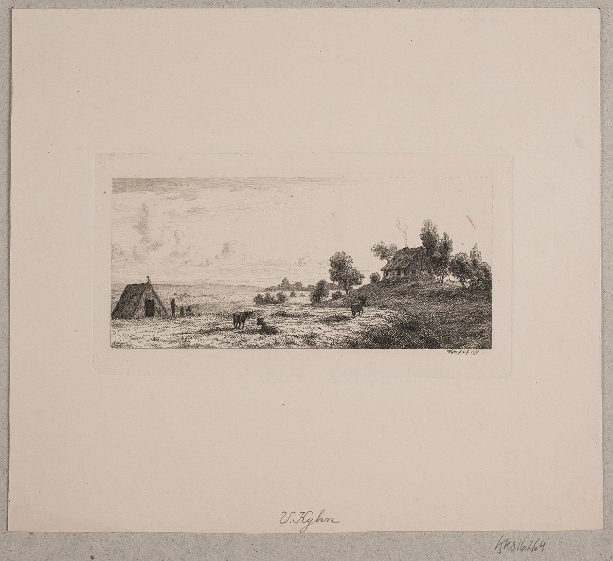 Paesaggio con una casa colonica e una capanna da Vilhelm Kyhn