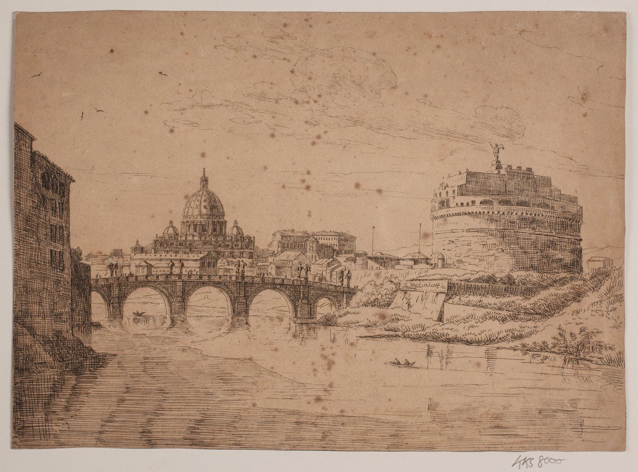 Parte di Engelsborg e della Basilica di San Pietro da Vilhelm Kyhn