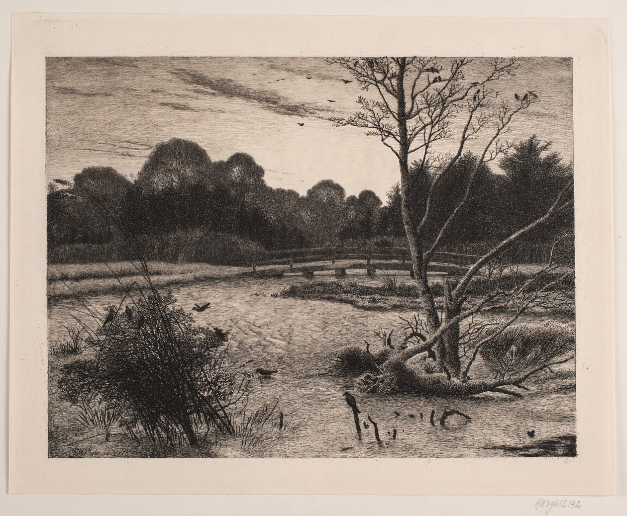 Tramonto in una foresta da Vilhelm Kyhn