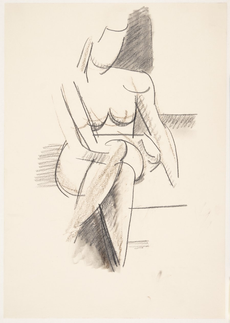 Modello femminile seduto, visto di fronte da Vilhelm Lundstrøm