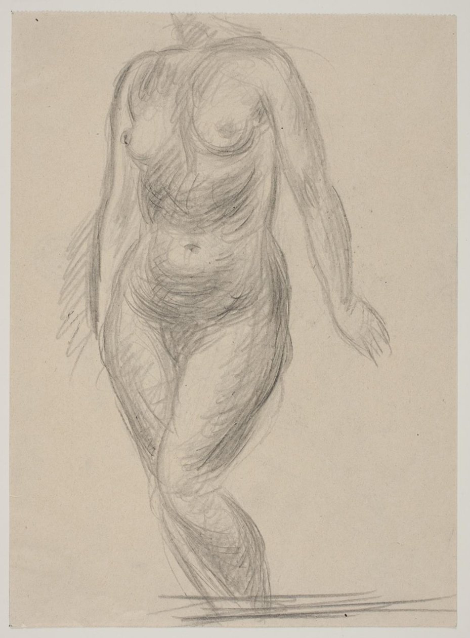 Modella femminile in piedi da Vilhelm Lundstrøm