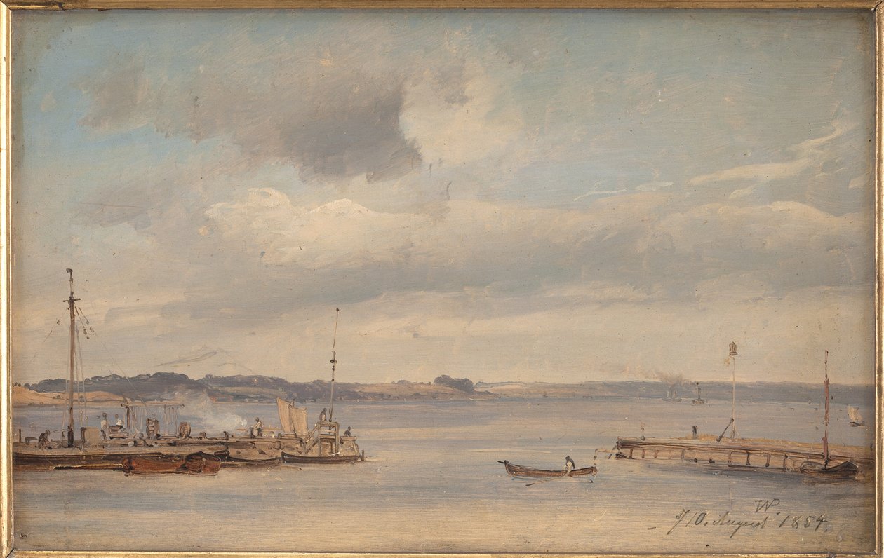 Un porto di barche. Humlebæk, Zelanda da Vilhelm Petersen