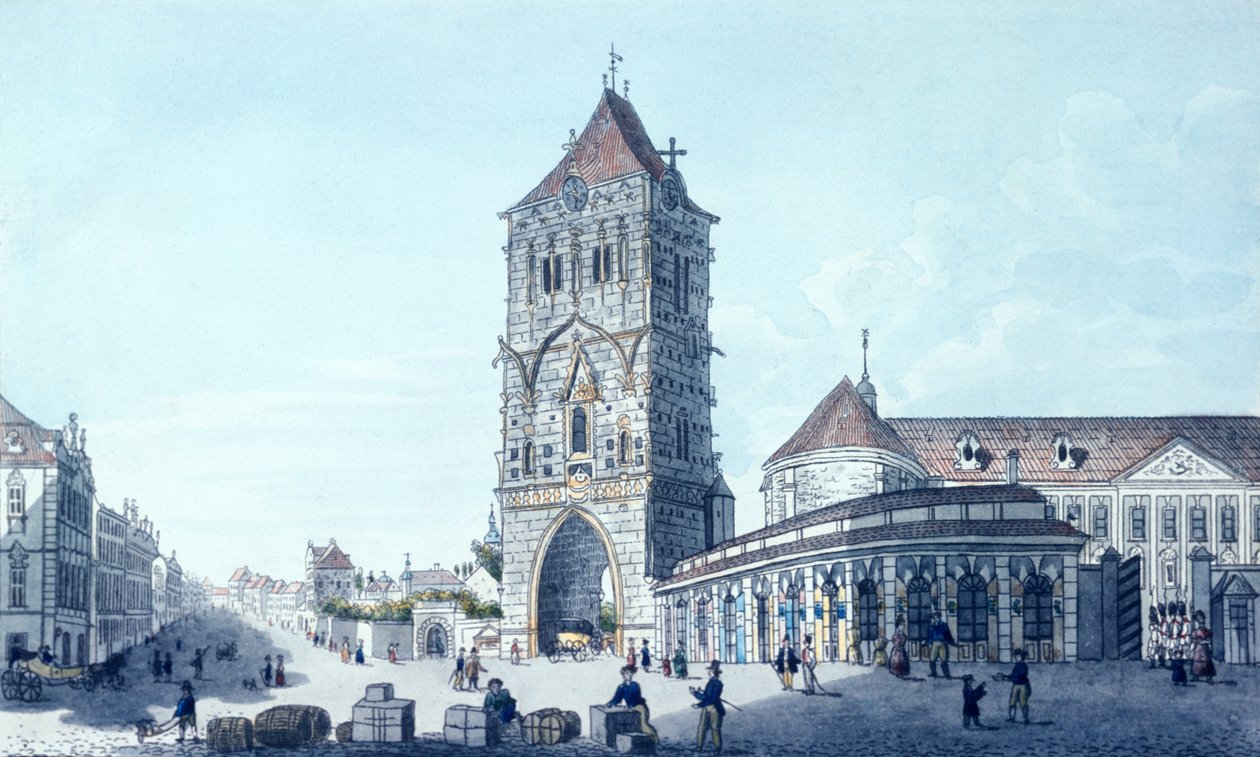 Torre delle Polveri e Via Prikopy da Vincenc Morstadt
