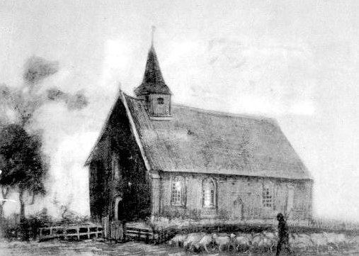 Chiesa di Zweeloo disegnata da Vincent van Gogh da Vincent van Gogh