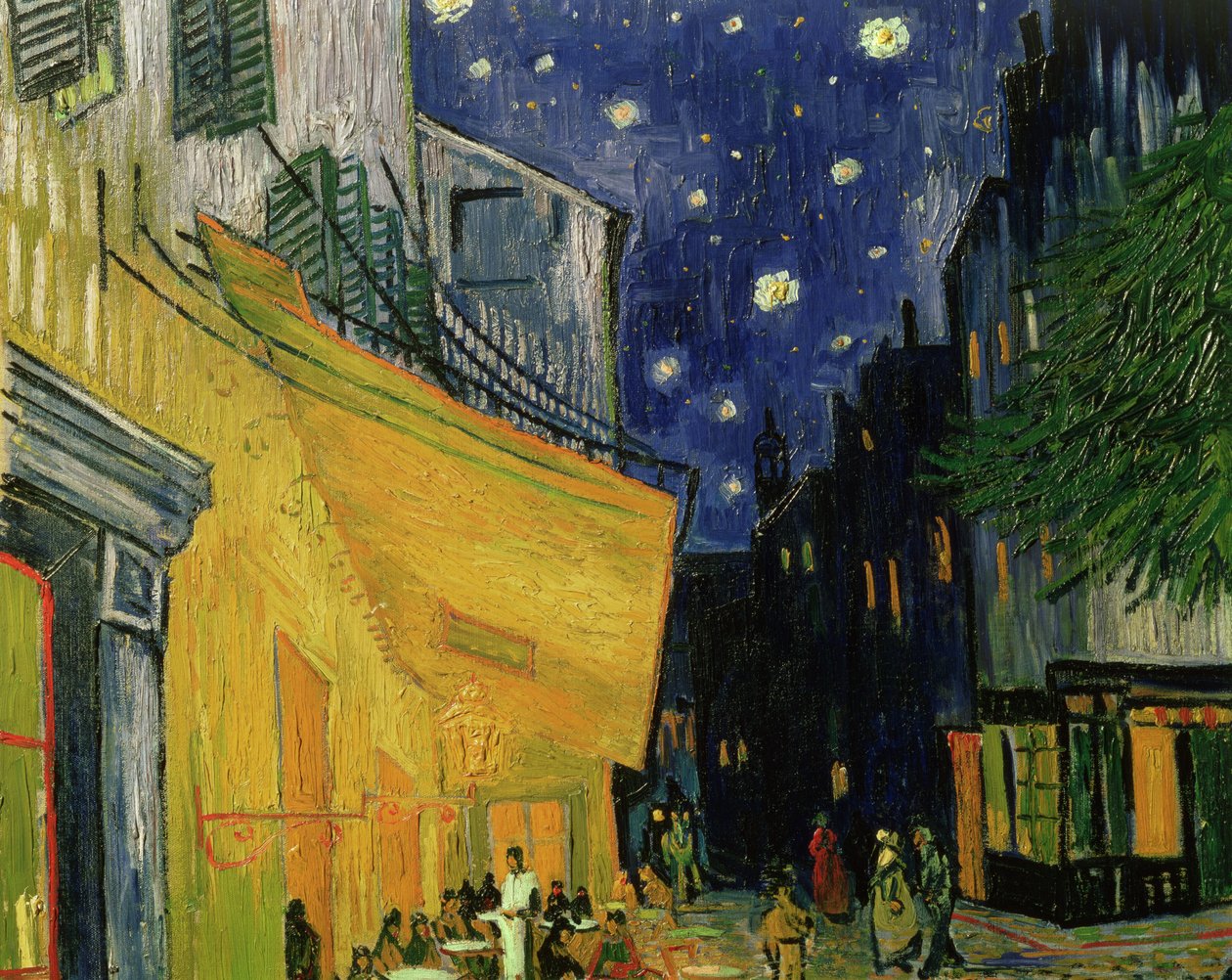 Terrazza del caffè, Place du Forum, Arles (dettaglio) da Vincent van Gogh