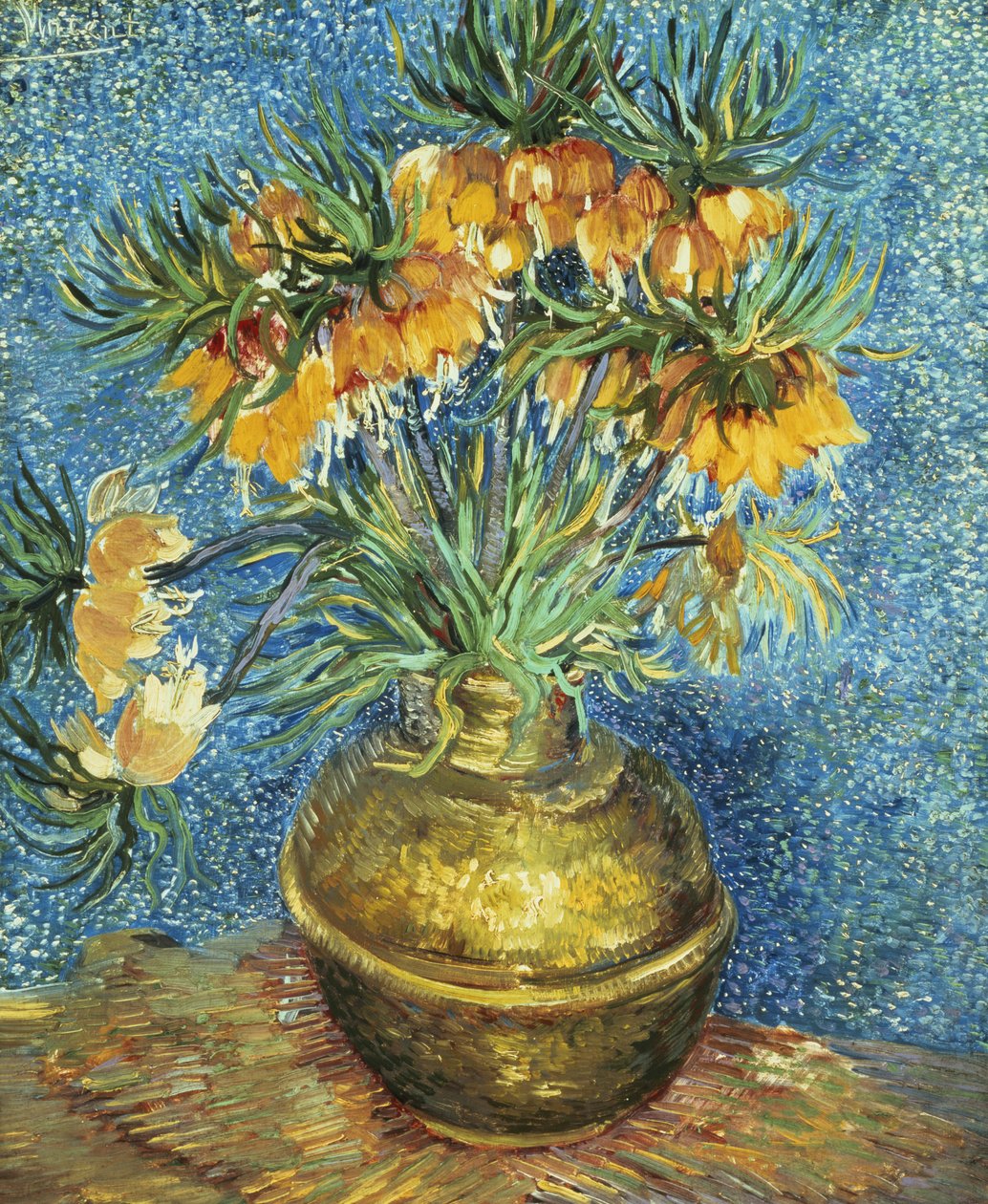 Fritillarie imperiali in un vaso di rame, 1886 da Vincent van Gogh
