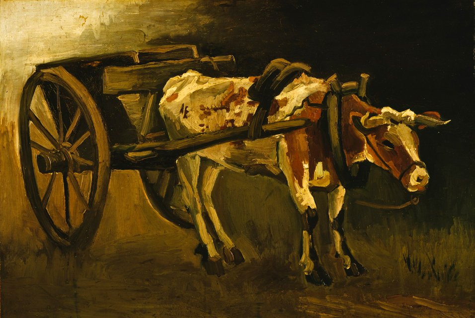 Carro con bue rossiccio da Vincent van Gogh