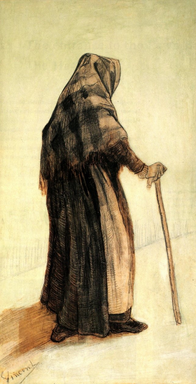 Vecchia donna vista da dietro F913 da Vincent van Gogh