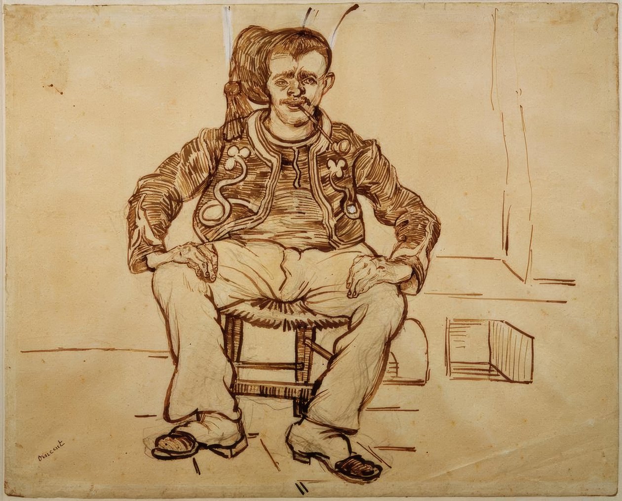 Zuavo seduto da Vincent van Gogh