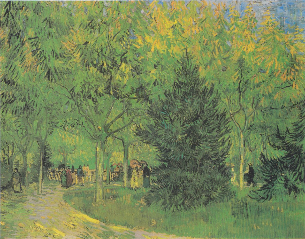 Sentiero nel parco di Arles con passeggiatori da Vincent van Gogh