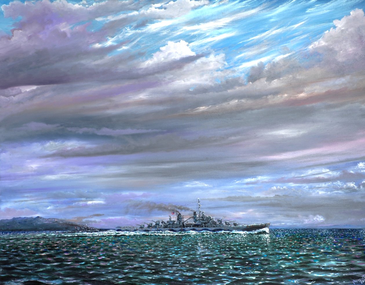 USS Juneau Guardalcanal 1942 da Vincent Alexander Booth