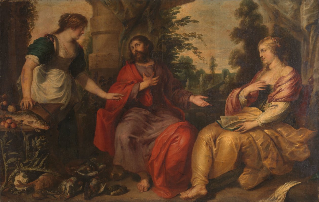 Cristo con Marta e Maria da Vincent Malò (I)