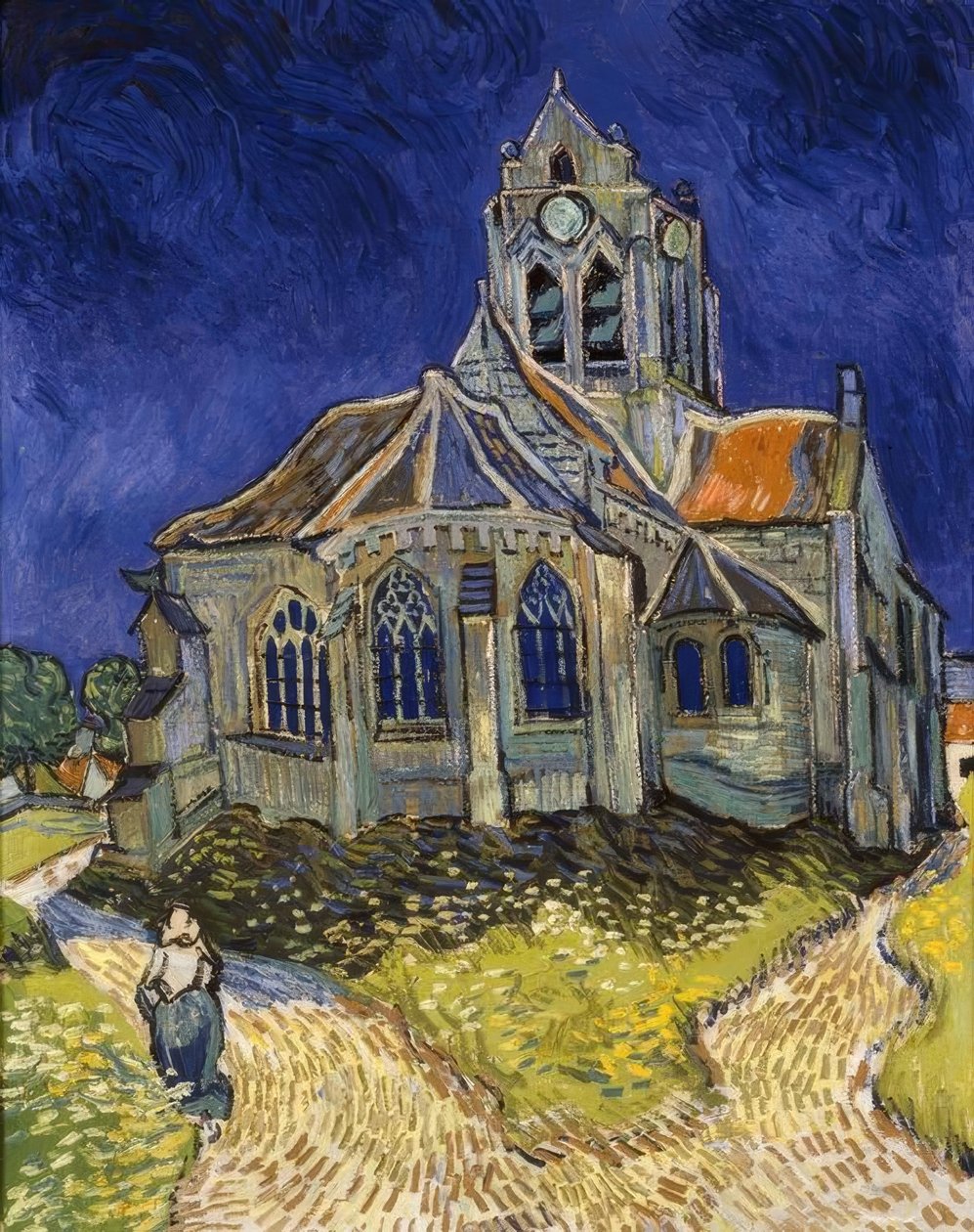 La chiesa di Auvers-sur-Oise da Vincent van Gogh