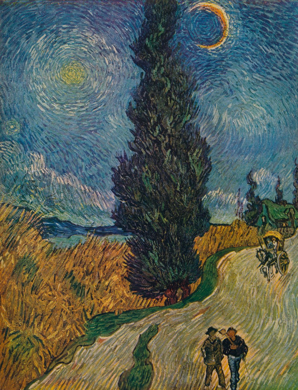 La Route Aux Cypres, 1890 da Vincent van Gogh